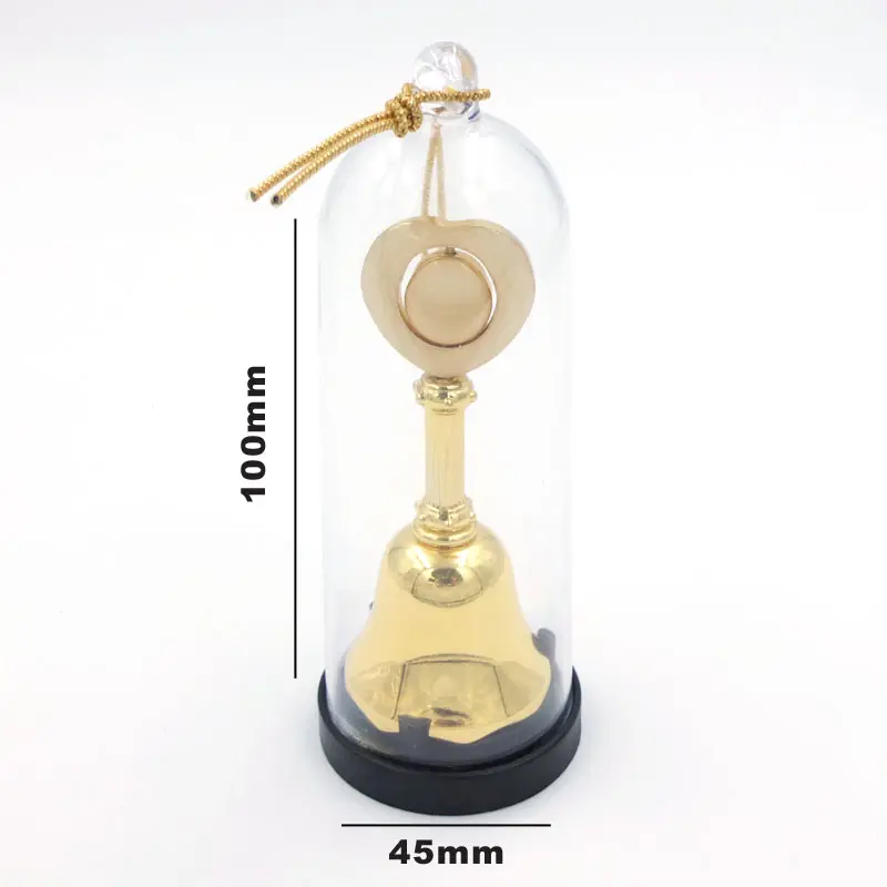 Металлический колокольчик-Спиннер в форме сердца, ручка для вызова, с логотипом на заказ, сувенирный подарок, декор для стола, свадебный ужин