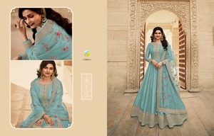 Qualité d'exportation Fausse avec point de chaîne et diamant Work Wedding and Party wear Women Salwar Kameez for Sale - Product Image 5
