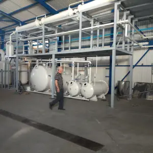 Máquina de refinamento de óleo mineral de trabalho contínuo por distilação a vácuo