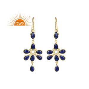 Pendientes Colgantes de Lapislázuli Natural, Última Moda 2026, para Fabricantes de Joyería de Diseño Personalizado - Product Image 1