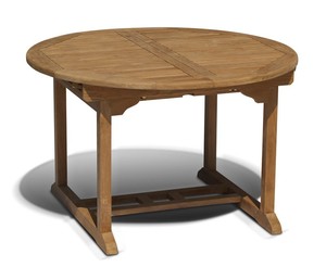 Round Extendable Solid Teak Wood Dining <b>Table</b> for 6 Seater Modern Design Durable Outdoor Furniture - Product Image 2