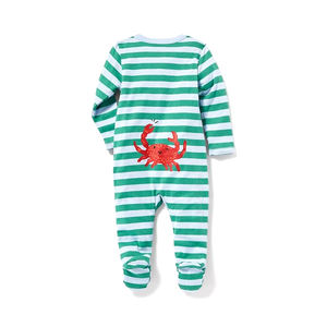 Barboteuses 100% coton à manches courtes et unies pour bébés Whoelsae - Product Image 3