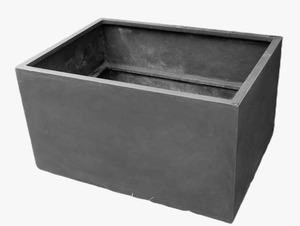 Maceta Moderna Clásica Ligera e Irrompible de Resina de Fibra de Vidrio con Acabado Gris Mármol, KNT Creations para Hogares y Hoteles - Product Image 4