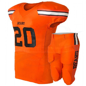 Uniformes de Fútbol Americano Juvenil Sublimados de Diseño Personalizado de la Más Alta Calidad 2025, Jersey de Sarga con Pantalones Integrados - Product Image 3