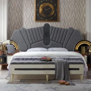 Imperator Turki set kamar tidur kualitas mewah Royal desain harga pabrik Raja queen ukuran tempat tidur cermin lemari