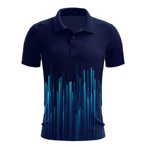 Polo à manches courtes confortable et personnalisé pour hommes, tissu en polyester facile à installer, impression par sublimation, pour le logo de l'équipe, nom OEM Supply - Product Image 3