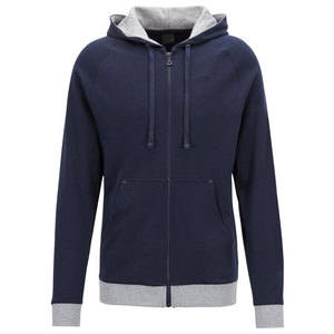 Vente en gros de sweat à capuche zippé à manches longues de haute qualité pour hommes, logo personnalisé, tissu polaire d'hiver à motif uni teint en 3D - Product Image 2