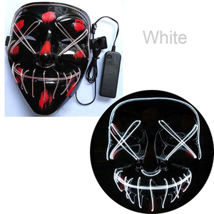Máscara <span class=keywords><strong>de</strong></span> purga para fiesta <span class=keywords><strong>de</strong></span> DJ, disfraz <span class=keywords><strong>de</strong></span> elección, máscara iluminada que brilla en <span class=keywords><strong>la</strong></span> oscuridad, 20 colores a elegir, máscara personalizada para Halloween - Product Image 3