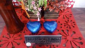 Souvenir de cœur en laiton gravé en forme de cœur, urne de crémation, fournitures commémoratives, cuivworld inde - Product Image 2