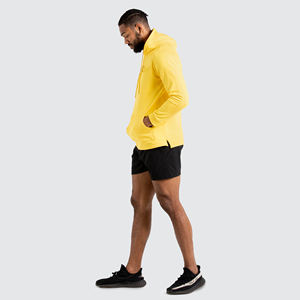 เสื้อสวมหัวแบบสวมหัวมีฮู้ดผ้าคอตตอน/โพลีเอสเตอร์มีฮู้ดสไตล์ฤดูหนาวคอปกสีทึบระบายอากาศได้ดีแห้งเร็ว - Product Image 4