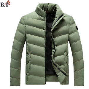 KEVEN IMPEX <b>Men's</b> Reversible Puffer Jacket Wool Shell Cotton Filling 100% Silk Windproof Breathable Eco-Friendly Stand Front - Product Image 4