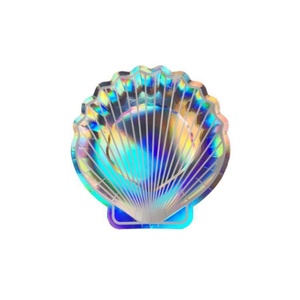 <span class=keywords><strong>Assiette</strong></span> en papier jetable à thème sirène marine holographique laser en forme de coquille - Product Image 6