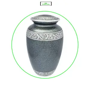 グローバルバイヤーのための灰色の大理石の細かい彫刻バンドアルミニウム火葬壷を販売する卸売の最高の範囲