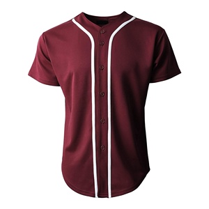 Jersey de béisbol de malla ligera de ajuste clásico, poliéster personalizable, manga corta para todas las estaciones con característica transpirable - Product Image 1