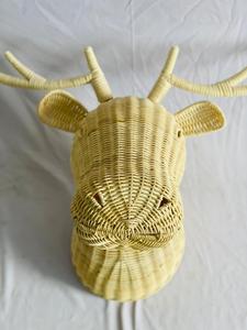 Cesta de almacenamiento en forma de animal de ratán creativa para sala de estar, cocina, dormitorio, Hotel, comedor y decoración de apartamentos - Product Image 3