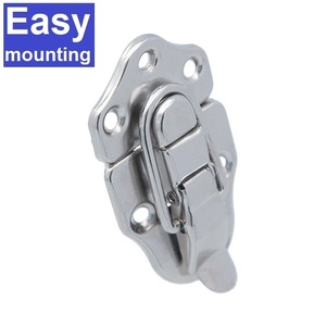 manufacturer direct HC261 galvanizing silver metal <b>latch</b> <b>lock</b> for eco-friendly wooden case hardware precision custom <b>locks</b> - Product Image 1
