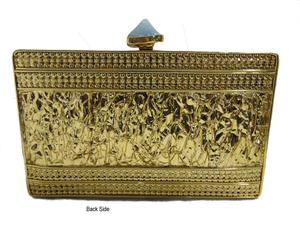 Mopa hecha a mano de la madre de la perla bolso de la Honda nupcial del embrague del diseñador de latón - Product Image 5