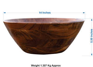 Juego de ensaladeras de madera de Acacia de la mejor calidad, cuencos de mezcla de estilo Vintage de nuevo diseño ecológico personalizado para el hogar, comedor, Hotel - Product Image 6