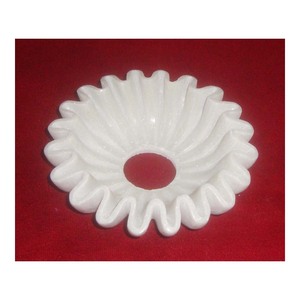 Cuenco de mármol blanco puro para frutas, tallado hecho a mano, para la exportación - Product Image 1
