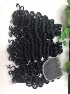 Venta al por mayor de lujo vietnamita virgen Remy extensiones de cabello de alta calidad ondulado cuerpo paquetes y cierres pelucas - Product Image 4