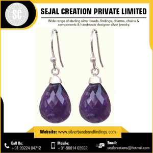 Exportador a granel, pendiente de Plata de Ley 925 con piedras preciosas, colgante romántico para mujer, pendiente de moda, joyería chapada en plata de ley 925, venta al por mayor - Product Image 3