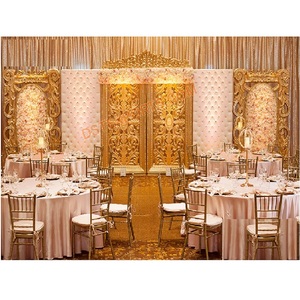 Marcos de fondo de escenario de boda de estilo indio elegante al por mayor diseño moderno con aspecto precioso para fiestas - Product Image 1