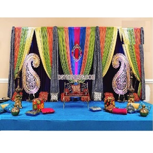 Impresionantes decoraciones de Escenario nocturno Mehndi de estilo mogol para bodas y bricolaje para celebraciones nocturnas Punjabi Mehndi - Product Image 1