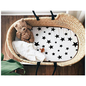Hot Sale Factory Direct Price Super Soft 100% Organic Cotton <b>Bassinet</b> <b>Sheets</b> - Product Image 1