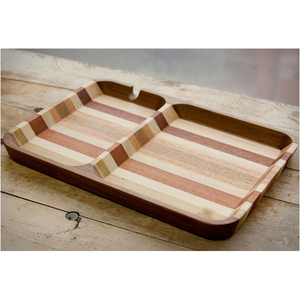 Bandejas elegantes con forma personalizada bandejas de madera para servir suministros de hotel y boda bandejas de madera natural talladas a mano - Product Image 3