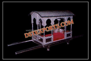 Doli de Boda India Maharani, Palki Abierta Plateada para Boda, Doli para Boda Hindú, Precio de Fábrica, Decoración para Eventos en Australia - Product Image 3