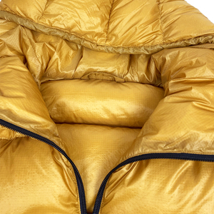 Custom Logo Golden Color Men's <b>Padded</b> Coats Bubble <b>Hooded</b> Puffer <b>Jacket</b> Warm Winter Polyester <b>Jacket</b> for Men - Product Image 5