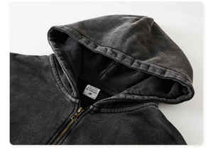 OEM Sweats à capuche de jogging unisexes et chauds, doublure polaire, pulls à fermeture éclair pour hommes et femmes - Product Image 2