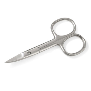 Tijeras para Manicura con Logotipo Personalizado, Acabado Plateado, Punta Afilada, Hoja Curva, para Diestros, para Cutículas y Uñas, con Nombre de Marca Personalizado - Product Image 1