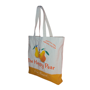 Bolsa de viaje de algodón lavable para niñas, bolsa de compras ecológica hecha a mano, con diseño personalizado - Product Image 1