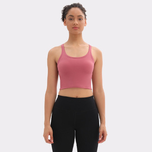 Débardeur court tricoté uni décontracté à manches courtes style racer pour femme - Product Image 5