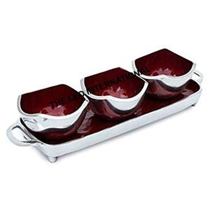 Enamel Color Luxury Shape Design <b>Decorative</b> Bowl Aluminum Metal <b>Kitchen</b> Dining Table <b>Accessories</b> Bowl - Product Image 3