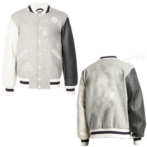 Elegante Chaqueta Varsity Personalizada con Bordado, Chaqueta Bomber Letterman de Cuero PU Negro y Lana Premium con Parches de Chenilla - Product Image 1