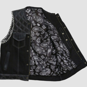 Men's High Quality Genuine Leather Breathable Waterproof <b>Plus</b> <b>Size</b> Custom Design Sportswear Motorcycle <b>Biker</b> Vest Waistcoat - Product Image 6
