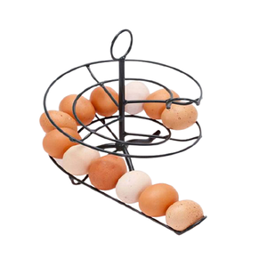 Soporte para Huevos de Alambre de Hierro de la Mejor Calidad para el Hogar, Hotel y Restaurante, Cesta de Cocina en Color Negro - Product Image 6