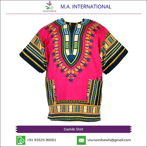 Proveedor de Camisas Dashiki Africanas Más Vendidas y Populares del 2021 - Algodón Transpirable y Ligero para Ocasiones Especiales - Product Image 2