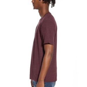 Bella Canvas Bella + Canvas Unisex cuello redondo Tri-blend manga corta Camisetas hombres manga corta cuello redondo Camiseta, Borgoña - Product Image 4