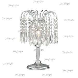 Pièce maîtresse de conception attrayante en pièce maîtresse de couleur argent en métal avec cristal pour l'éclairage et la décoration - Product Image 1