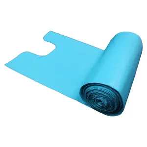 Smart Tie Trash Bag Wave Top Garbage Bag Biodegradable Customized Packaging Heat Seal LDPE Gravure Printing Shrink Bag