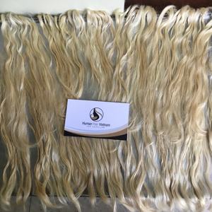 Thick Bottom Remy Hair Extensions Blonde Bundle Weft 613 Color Human Virgin Remy Hair from HUMAN HAIR VIETNAM - Product Image 1