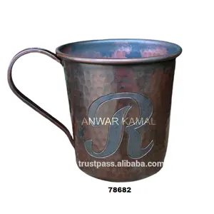 سخونة معدن النحاس أدوات المائدة أكواب البيرة Tankard مع النحاس مقبض أكواب لمشروب Moscow Mule