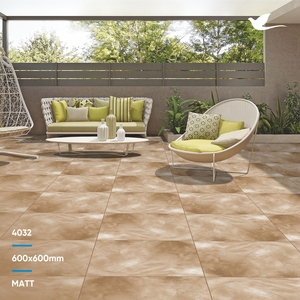 กระเบื้องพอร์ซเลนผิวด้านกันลื่นสีงาช้างธรรมชาติ สำหรับปูพื้นและผนัง ขนาด 600x1200 มม. และ 600x600 มม. - Product Image 2