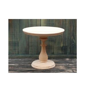 Inde artisanat rond en bois naturel gâteau stand et gâteau de mariage Dessert plateau de service présentoirs meilleure vente - Product Image 4
