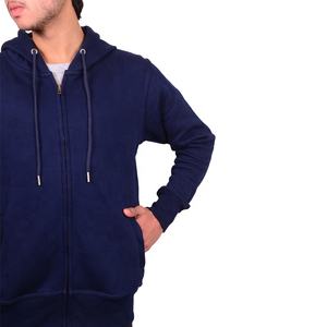 Sweat à capuche en molleton de coton 100% NuBlend pour hommes, sweat à fermeture éclair complet, motif imprimé, motif doublé, tissage tricoté, anti-rétrécissement - Product Image 6