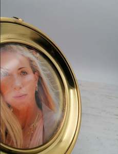 Round <b>Photo</b> <b>Frame</b> in Gold Metal with Shiny Polished Finished Perfect <b>for</b> <b>Wall</b> Hanging and Bedroom Decoration Elegant and Stylish - Product Image 5