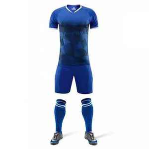 ชุดฟุตบอลทีมคุณภาพสูงแบบกำหนดเอง เสื้อฟุตบอล 100% โพลีเอสเตอร์ แห้งเร็วและระบายอากาศได้ดี - Product Image 6